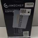 AMZCHEF Coffee Grinder, Burr Coffee Bean Grinder for Home Use with 48 Precise Grind Settings, Detachable Funnel Stand for Espresso, LED Control Panel, Anti-static Design, silver