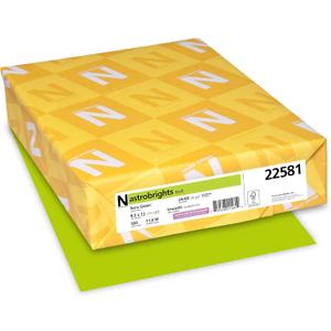 Neenah Astrobrights Premium Color Paper, 24 lb, 8.5 x 11 Inches, 500 Sheets, Terra Green (22581)