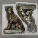 Decorative Bookends for Shelves, Dog Book Ends for Heavy Books, Labrador Retriever Statues Bookends for Heavy Books with Anti-Slip Base Book Holders for Home Office Decor (Gold)