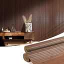 OUZUGIE 2 Pack 96x48 Inch Natural Bamboo Wall Panel Coffee Pole Wrap Paneling for Walls, Ceilings, Cabinets, Furniture Ideal for Bedroom, Living Room & Office DIY Decor