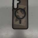 WRJ for Samsung Galaxy S25 Plus Case,Galaxy S24 Plus Case with Screen Protector,[Compatible with Magsafe] Slim Matte Translucent Magnetic Women Men Shockproof Protective Cover-Black