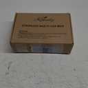 2Pack Stainless Steel Divided Plates Tray with Lids - 4 Section,Picnic Plates Non Toxic Serving Platter, Dinner Snack, Camping Dishes Picky Eaters and Portion Control (Silver)