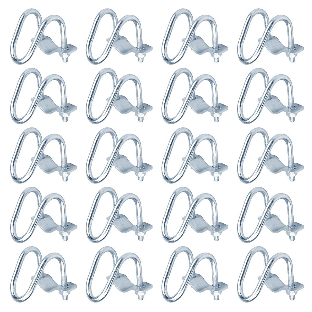 20 PCS Cross Connector Vertical Pipe Clamp Fits 1/2" EMT Conduit, Crossover Clamp for Greenhouse, Awning