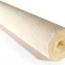 Cartotecnica Rossi 180g 8.2ft Long 19.6 Inch Wide Italian Crepe Paper for Wedding Ceremony Various Large Festivals Decoration (White Cream603)