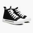 Kids High Tops Sneakers Toddler Canvas Walking Shoes with Hook and Loop for Boys and Girls