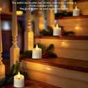 Homemory 12Pack Timer Flameless LED Votive Candles, Realistic 3D Flickering Flameless Candles, Long Lasting Battery Operated Tealight, for Thanksgiving Day, Christmas, Wedding Decor-White Base