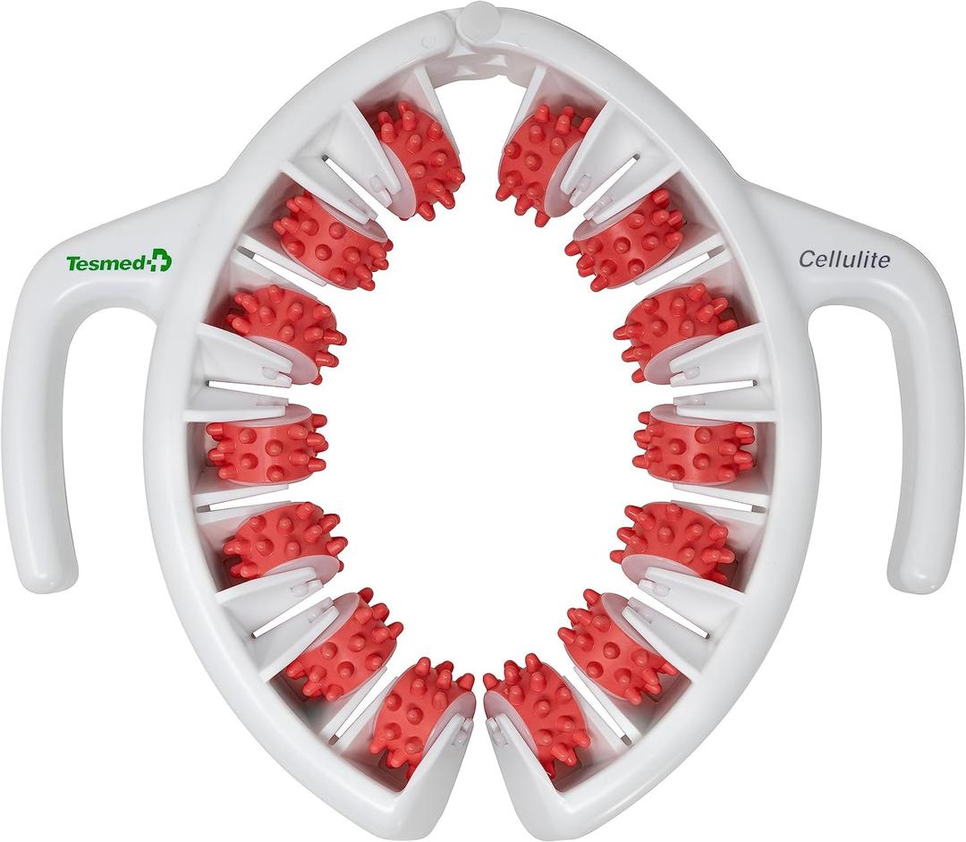 TESMED Cellulite Manual Massager : Made in Italy, Patented with Converging & Diverging Roller Technology. Anti Cellulite Roller for Thighs and Buttocks