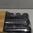 Liliful 15 Pcs Velvet Christmas Balls Bulk Flocked Christmas Tree Ball Ornaments Plastic Xmas Decorative Hanging Ornaments(Black,3.15 Inch)