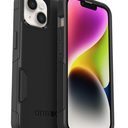 OtterBox iPhone 14 & iPhone 13 Commuter Series Case - INTO THE FUCSHIA (Black), slim & tough, pocket-friendly, with port protection