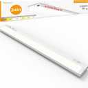 Under Cabinet Lighting Plug in,14W 120V 3 Color 3000K/4000K/5000K,3 Brightness,Super Bright,Ultra Thin Under Counter Lights for Kitchen,Linkable LED Cabinet Light(24inch,White,1Pack)