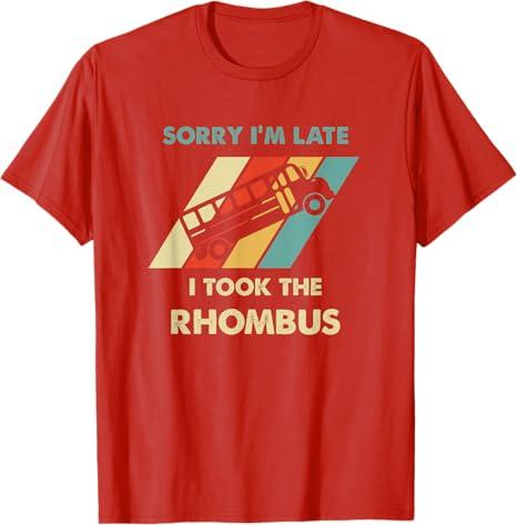 I Took The Rhombus For Teens Boys Girls Funny Math Nerd T-Shirt, M, Red