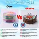 8 Pcs Diamond Art Coasters Waterproof Cover, Mushrooms Diamond Painting Coasters, Diamond Art Coaster Kit Crystal Gem Art Kits for Home Office and Gift 4X4 Inch