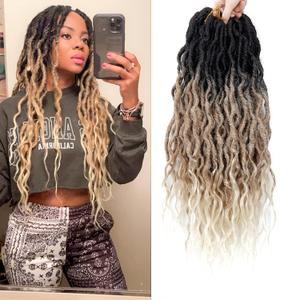 Faux Locs Crochet Hair 6Packs 24Inch Goddess Locs Crochet Hair,Soft Locs Crochet Locs With Curly Ends (24'', 1B/27/613)