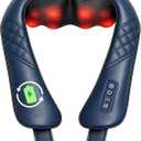 Beleduc Cordless Neck Massager for Pain Relief Deep Tissue, Shiatsu Neck Shoulder Massager with Heat, Portable Electric Massager for Shoulder, Back