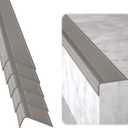 RUBBER BOND Stair Edge Protector (Pack of 5) 36x2x1 inch Anti-Slip Stair Corner Trim Rubber Strips - Waterproof Self-Adhesive Staircases for Outdoor & Indoor Uses | Protect Kids & Pets - Grey (Gray)