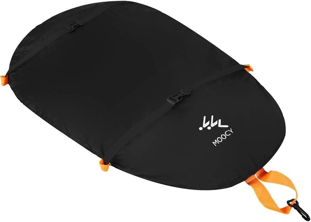 Universal Kayak Cockpit Covers,Drape Waterproof Seal Cockpit Protector Kayak Hatch Covers for Indoor and Outdoor Storage Keep Hatch Hole Seat Clean (Large, Black)
