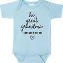 New Pregnancy Announcement Gift,Hi Great Grandma I Can't Wait to Meet You Baby Announcement Bodysuit,Baby Coming Soon Announcement Reveal Ideas for Grandparents,Husband,Aunt(0-3 months,Navy)