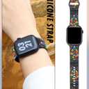Silicone Watch Bands Compatible with iWatch 38mm 40mm 41mm 42mm 44mm 45mm for Women Men,Replacement Sport Wristbands for iWatch Series 8 7 6 5 4 3 2 1