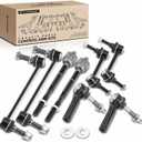 A-Premium Set of 8, Front Inner & Outer Tie Rod End, Front & Rear Sway Bar Link, Compatible with Ford Taurus 2010-2016, Flex 2010-2015, Lincoln MKS 2010-2016, MKT 2010-2016