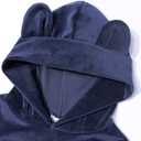 Kids Tales Baby Boys Girls Velvet Sweatsuit Cute Ear Hooded Fleece Pullover and Pants Outfits Set (Blue)