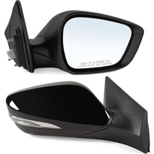 Right Passenger Side Mirror Assembly Fits 2014 2015 2016 Hyundai Elantra With Power Glass Heated Blind Spot Glass Turn Signal And Manual Folding Match to Black (6Pins)