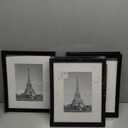 Upsimples 8x10 Picture Frame Set of 5, Display Pictures 5x7 with Mat or 8 x 10 Without, Wall Gallery Photo Frames, Black