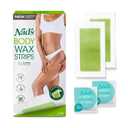 Nad's Body Wax Strips Hair Removal For Women At Home plus 4 Calming Oil Wipes, 24 Count