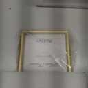 Autjvy 3x3 Picture Frame Set of 2, Gold Modern Simple Thin Aluminum Metal Square Photo Frame with HD Glass, Display for Tabletop and Wall, 2 Pack