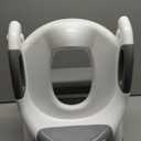 Potty Training Seat, SKYROKU Upgrade Toddler Toilet Seat for Kids Boys Girls, 2 in 1 Potty Training Toilet, Splash Guard Anti-Slip Pad Step Stool,New Sector-Shape Stabilized Base (Grey)