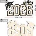 3 x Class of 2026 Graduation Wood Sign, Grad Celebration Keepsake Party Centerpiece & Photo Booth Prop Graduate Gift for College/High School