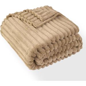 Queen Fleece Blanket Super Soft Cozy Throw Blankets for Women,3D Checkered Striped Lightweight Blanket for Girls,All Seasons Flannel Blanket，Bed Home Decor，90x90 Inches