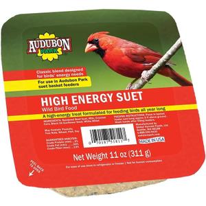 Audubon Park 1845 High Energy Suet Wild Bird Food 11.75 oz Bag Suet, Best Before May 28 2028 