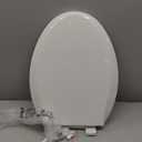 YASFEL Toilet Seat with Toddler Toilet Seat Built in, Plastic, Elongated Slow Close with Magnets For Potty Training For Kids & Adults (White, 18.5)