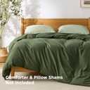 Bedsure Duvet Cover King - Only Includes 1 Duvet Cover (104"x90"), Hotel Luxury Soft Double Brushed All Season Bedding for Kids & Adults, Zipper Closure, Olive Green (No Comforter, No Pillow Shams)