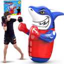 Shark Inflatable Punching Bag for Kids, 47'' Shark Toys for Kids, Uniquely-Designed Durable Indoor & Outdoor Toys Birthday for 3-8 Years Old Boys