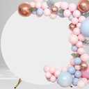 Antizz 7.2 ft Arch Backdrop Stand Cover(Only Cover, Stand not included), White Balloon Wedding arch Spandex Fitted Cover for Baby Shower Parties Decoration