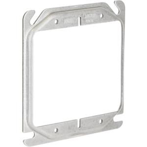 10 x Hubbell-Raco 777 Raised 1/4-Inch, 4-Inch Square Mud-Ring for 2 Devices Gray