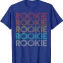 Retro Vintage Rookie T-Shirt (Blue, M)