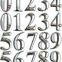 Mailbox Numbers for Post, Door Address Number Stickers for Apartment Home room, Chrome Plated, Metal Shiny, 2 Sets (Set of 10 Pcs)(20 Pcs (0 to 9), Silver)