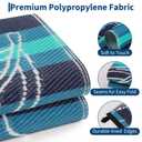 Garvee 8x10 Outdoor Waterproof Rug, Floral Outdoor Area Rug，Reversible Plastic Straw Patio Rug, Portable Camping Mat for RV, Picnic, Beach, Balcony, Garden & Camping Black&Blue