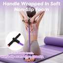2 x Pedal Resistance Band with Handle, Multifunction Tension Rope, Ankle Fitness Band, Foot Pedal Resistance Band for Abdomen, Waist, Arm, Leg Stretching Training