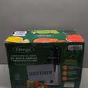 Omega Wide Mouth Juicer Compact Vertical Cold Press Vegetable and Fruit Juice Extractor with 3-Inch Hopper 2-Speed Slow Juicing with Space Saving Design, 120-Watts, Black