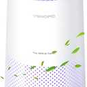 Air Purifiers for Bedroom, H13 HEPA Air Purifiers - Covers Up to 1074 ft - 24dB Ultra-Quiet Sleep Mode, 360 Outlet Air Cleaner, Perfect for Home, Pets (White)