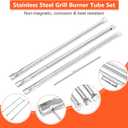 Grill Parts for Weber Genesis Silver B/C, Spirit 300/700, Weber 900, Genesis Gold B C Genesis Platinum C B Grills (with Side Control), 22.5" Flavorizer Bars & 28 1/8" Grill Burners for Weber 7536 7508