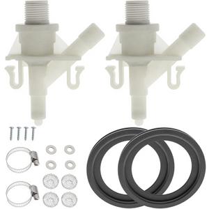 2 Pack 385311641 rv water valve kit,Camper toilet valve replacement kit With Flush Ball Seal Replacement for Dometic and Sealand 300, 301,310,311,320,321 RV Toilet,Ultrasonic technology, leak proof