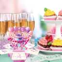 2 x 3D Pop Up Birthday Card Gifts for Niece, Explosion Box Greeting Card with Cake, Balloons & Gifts, Funny Niece Birthday Card (AS 202)