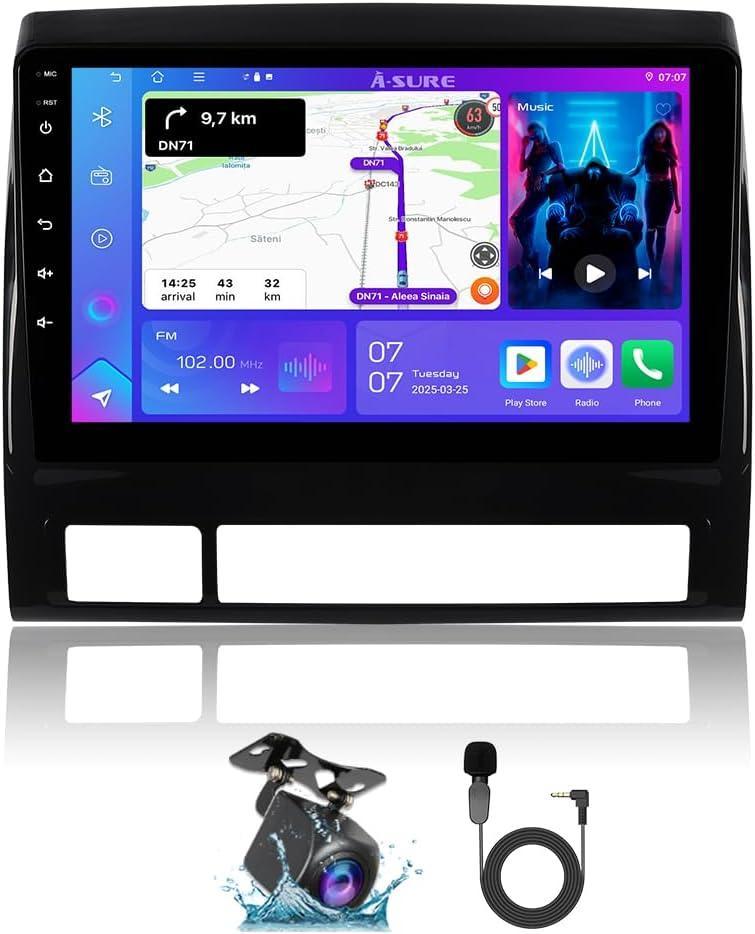 ASURE Android 15 Car Stereo for Toyota Tacoma 20052013-9 HD Touchscreen Head Unit with Wireless CarPlay, Android Auto, GPS, Dual-Band WiFi, DSP - Bluetooth Radio Upgrade for Tacoma Owners (4core 4GB RAM+64GB ROM)