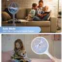 YISSVIC Electric Fly Swatter 4000V Bug Zapper Racket Dual Modes Mosquito Killer with Purple Mosquito Light Rechargeable for Indoor Home Office Backyard Patio Camping