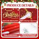 ROCKY&CHAO Christmas Garage Door Cover with Sparkling Night-Time Effect, 6x13ft Red&Gold Holiday Banner for Single/Double Garage, Outdoor Christmas Decorations, Weather-Resistant Polyester Fabric