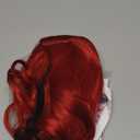 Baruisi Long Curly Wavy Red Wigs for Women Side Part Natural Looking Cosplay Synthetic Fiber Wig Heat Resistant Replacement Hair